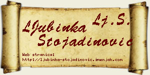 LJubinka Stojadinović vizit kartica